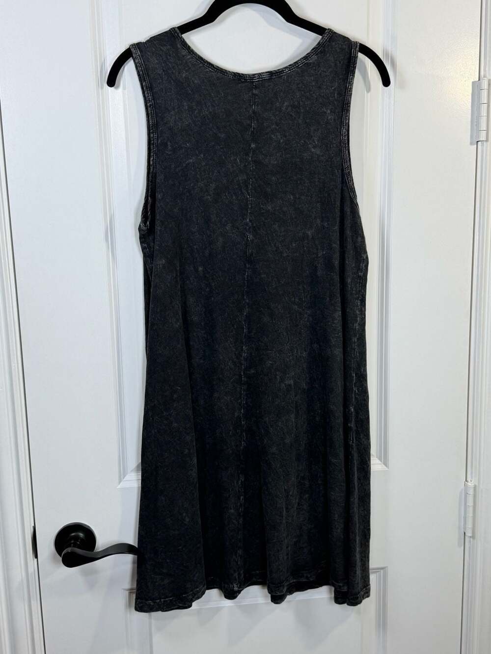 Jess & Jane Daisy Pop Charcoal Mineral Wash Sleeveless Tunic Dress Size S - Picture 5 of 5